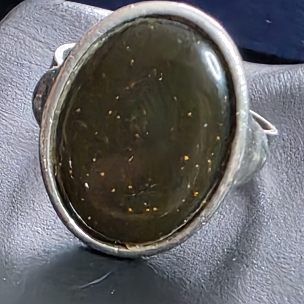 Vintage Oval Mood Ring Silver Tone Adjustable 7.5 956 - Picture 2 of 8
